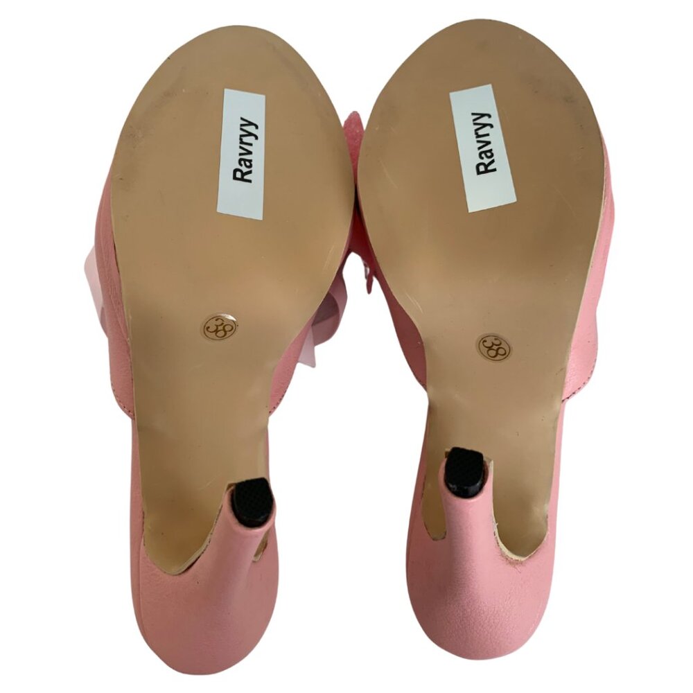 Pink Floral Lace High Heel Sandals – Romantic & Feminine - Picture 7 of 12